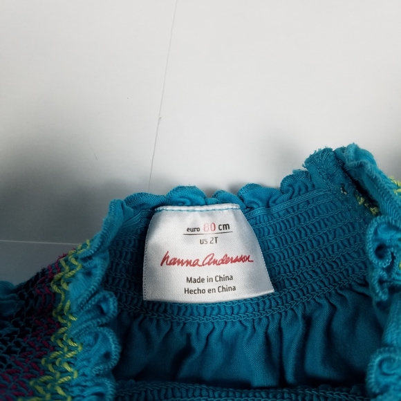 Hanna Andersson 80 twirl power colorblock dress - Picture 2 of 4